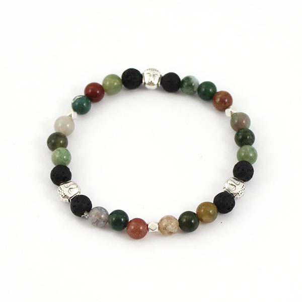 Bracciale In Pietra Lavica Da Uomo: Pietra Vulcanica Fatta A - Foto 11